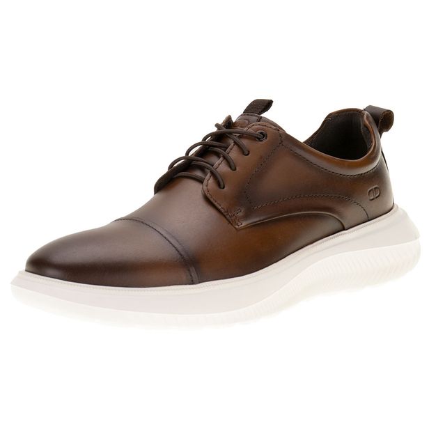 Sapato Masculino Collin Ultra Light Democrata 595102 CARAMELO 40