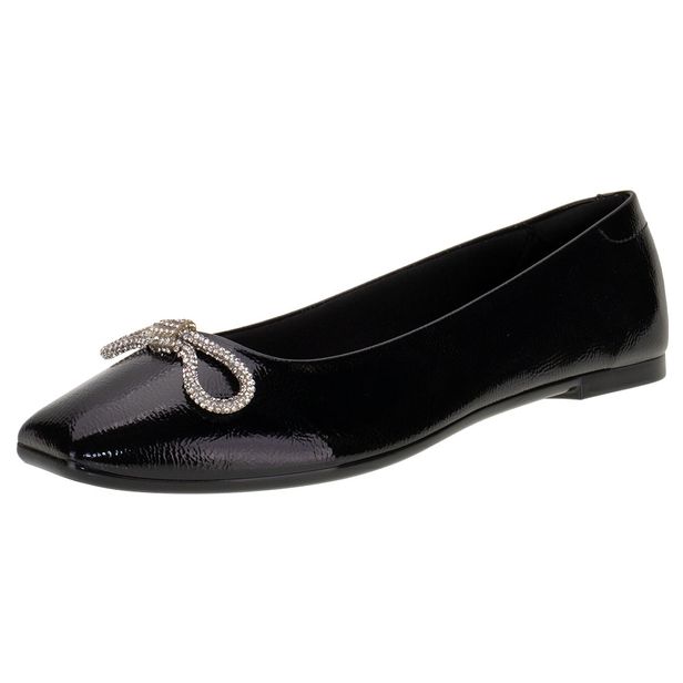 Sapatilha Feminina Flat Moleca 5735216 VERNIZ/PRETO 34