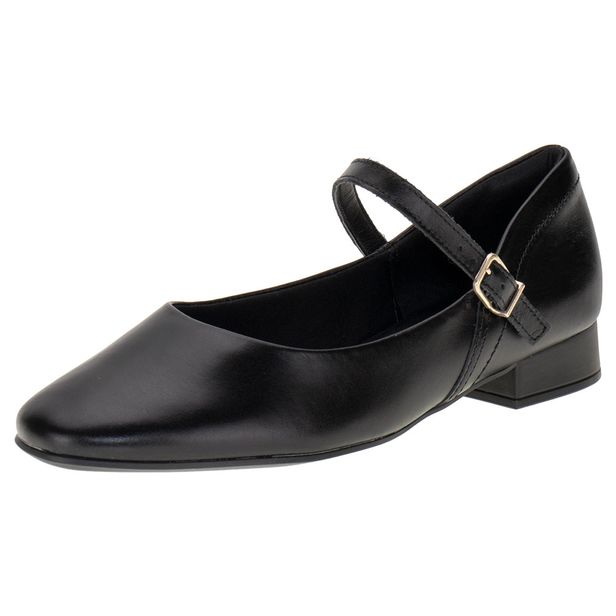 Sapato Feminino Salto Grosso ComfortFlex 2482302 PRETO 34