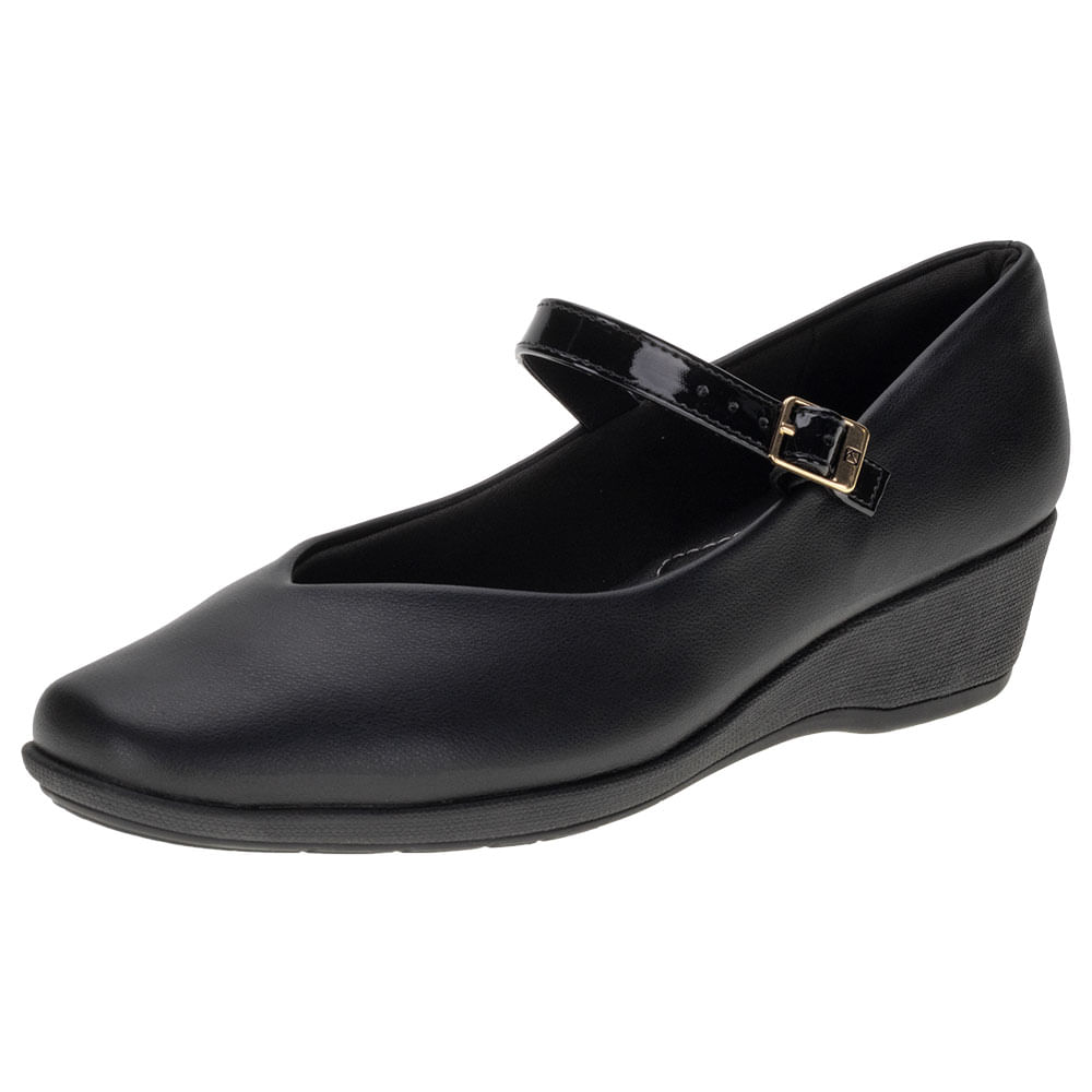 Sapato Feminino Anabela Piccadilly 143216 PRETO cloviscalcados