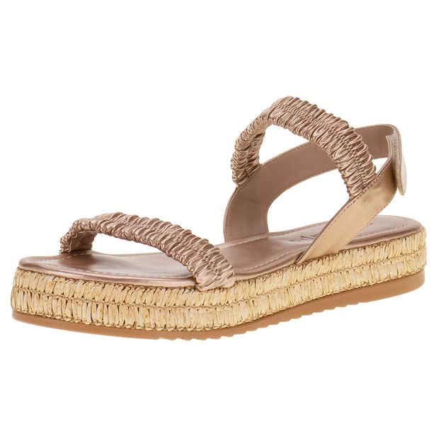 Sandália Feminina Flat Via Scarpa 166417513 BRONZE 34
