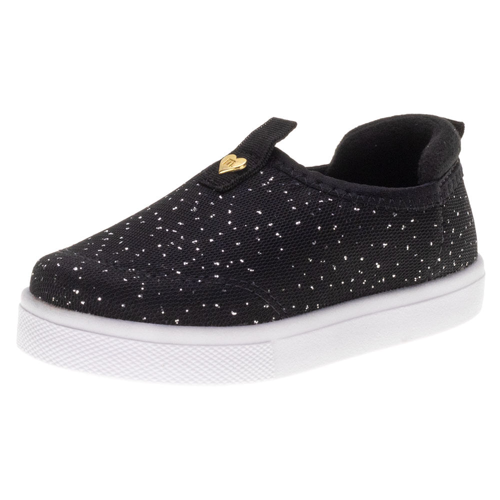 Tênis Infantil Baby Slip On Molekinha 2118570 PRETO cloviscalcados