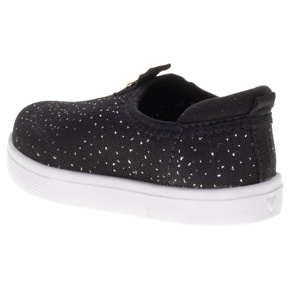 Tênis Infantil Baby Slip On Molekinha 2118570 PRETO cloviscalcados