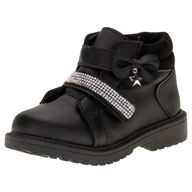 Bota Infantil Feminina Coturno Ortobaby 6220 PRETO 22