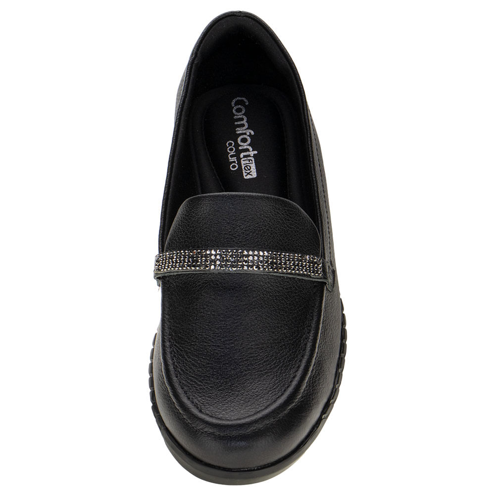 Mocassim Feminino Comfortflex 2476303 PRETO cloviscalcados