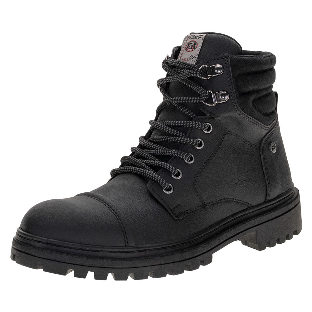 Bota Masculina Coturno Rossanfort 1842 PRETO cloviscalcados