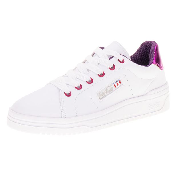 Tênis Feminino March Maverick Coca-Cola CC2324 BRANCO/LILAS 36