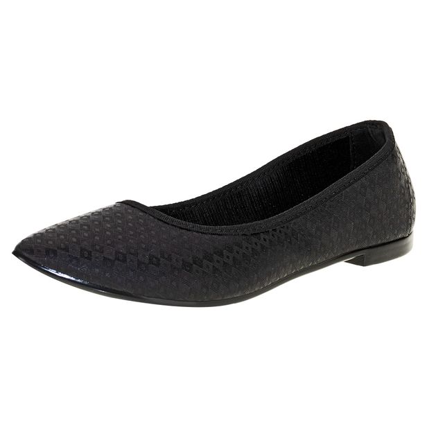 Sapatilha Feminina Flat Moleca 5727100 PRETO 34