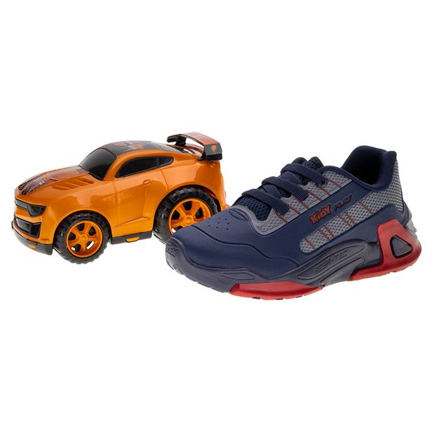 Kit Tênis Infantil Play e Carrinho Kidy 0070632 MARINHO 27