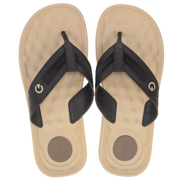 Chinelo Masculino Alabama Cartago - 11859 BEGE/PRETO 37/38