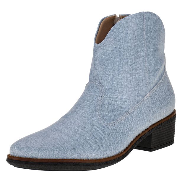 Bota Feminina Country Cano Baixo Piccadilly 661007 JEANS 34