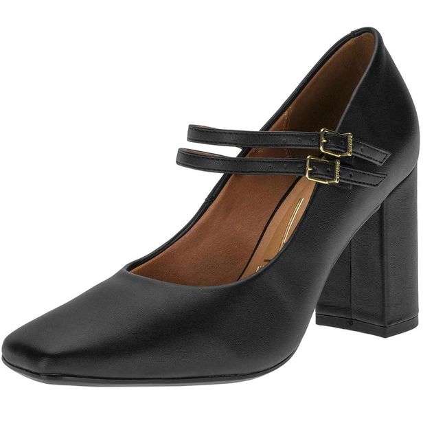 Sapato Feminino Salto Grosso Vizzano 1428102 PRETO 37