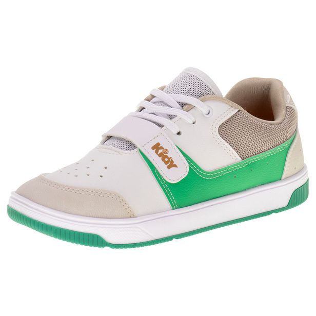 Tênis Infantil Masculino Astral Kidy  3291005 BRANCO/VERDE 28