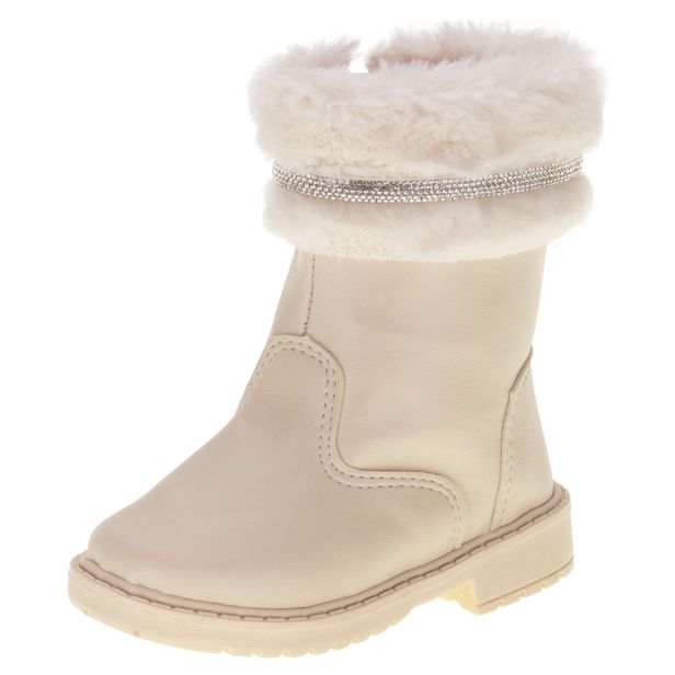 Bota Infantil Feminina Doce Menina 1502 MARFIM 23