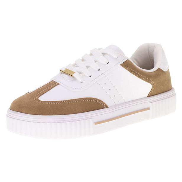 Tênis Feminino Casual Vizzano 1307206 BRANCO/BEGE 34