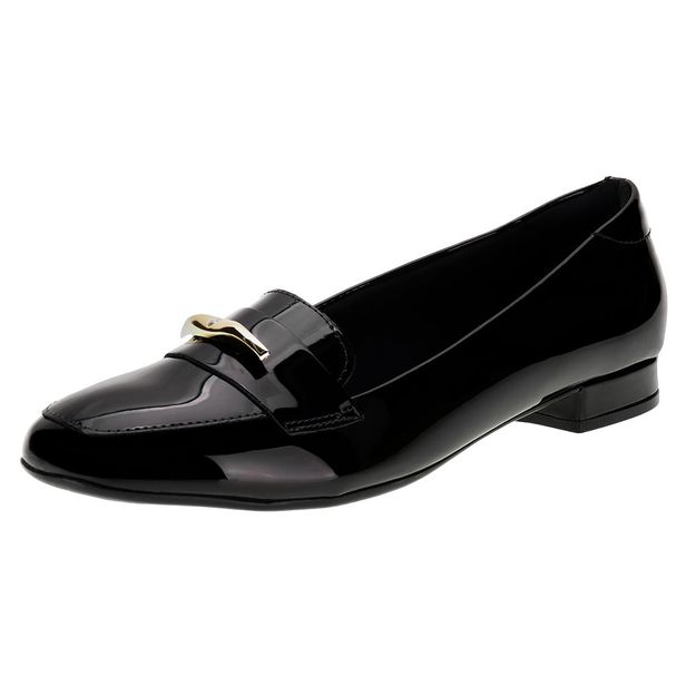 Sapato Feminino Salto Grosso Beira Rio 4318104 VERNIZ/PRETO 34