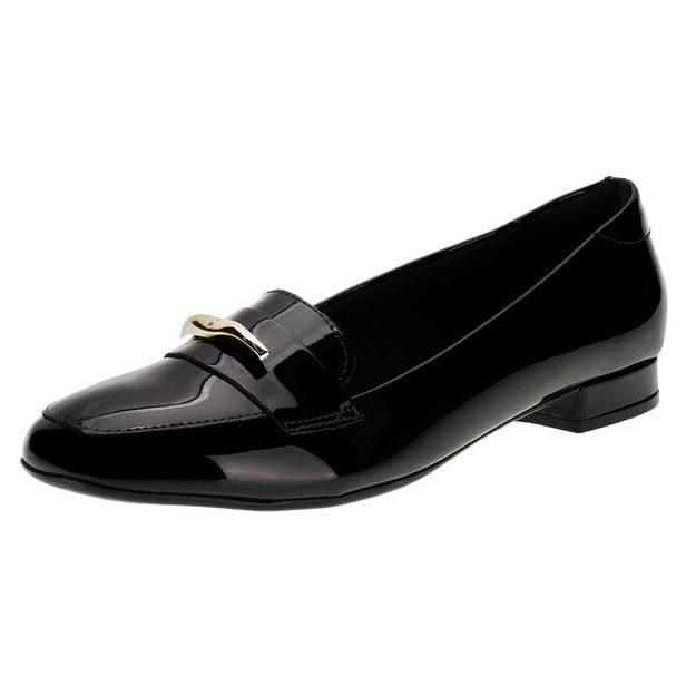 Sapato Feminino Salto Grosso Beira Rio 4318104 VERNIZ/PRETO 35