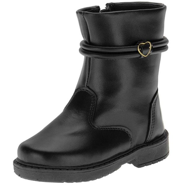 Bota Infantil Feminina Doce Menina 1506 PRETO 21