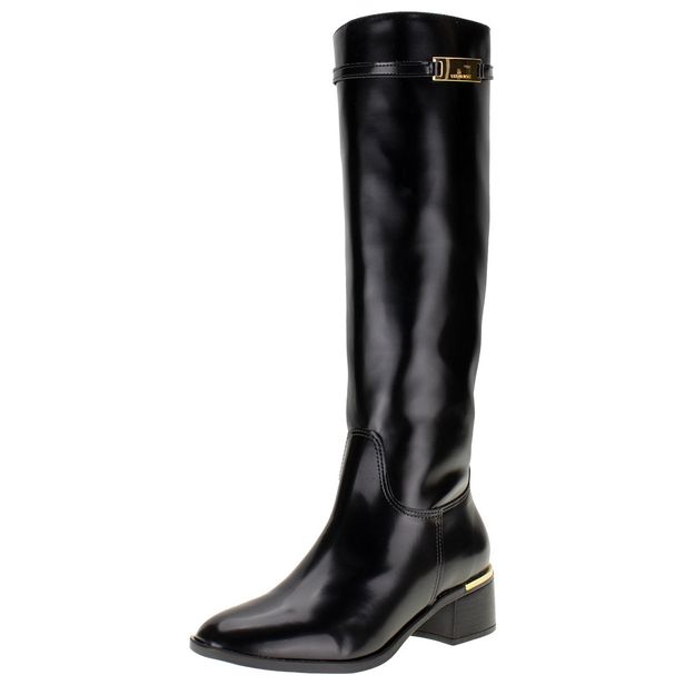 Bota Feminina Cano Alto Via Marte 098002 PRETO 34