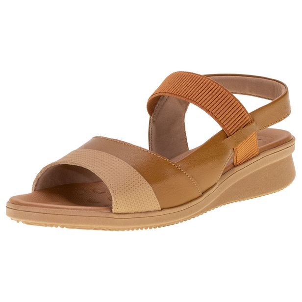 Sandália Feminina Flat Usaflex AE2031 CARAMELO 34