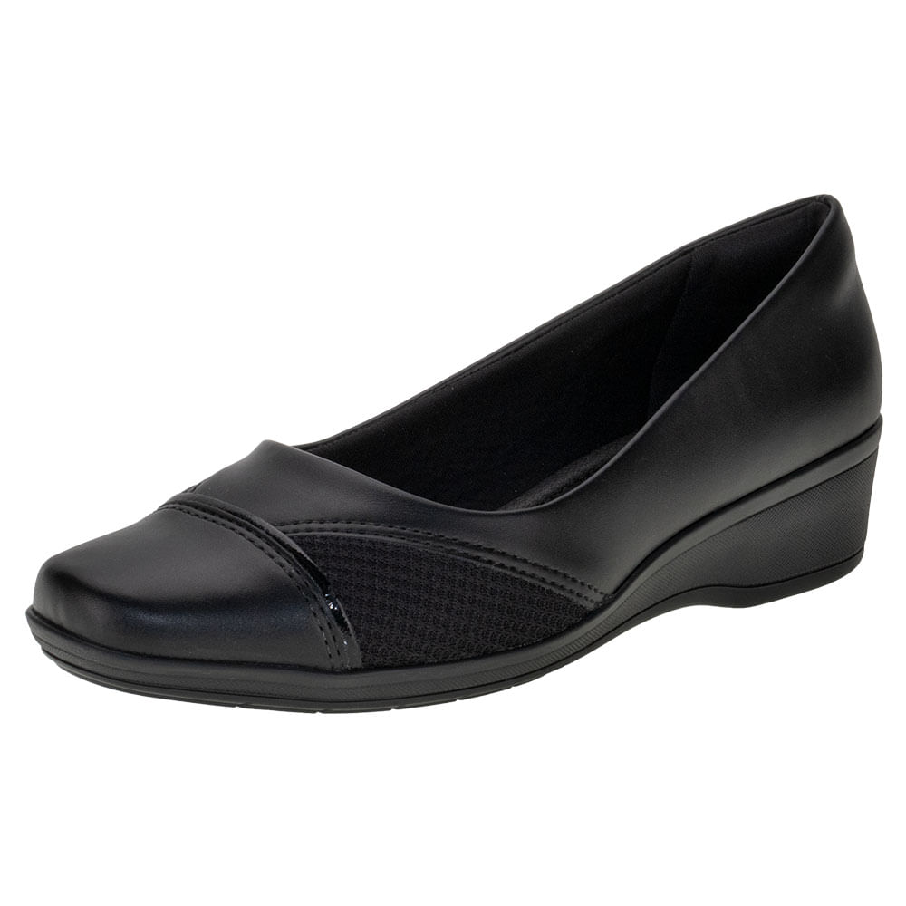 Mocassim comfortflex anabela feminino fashion