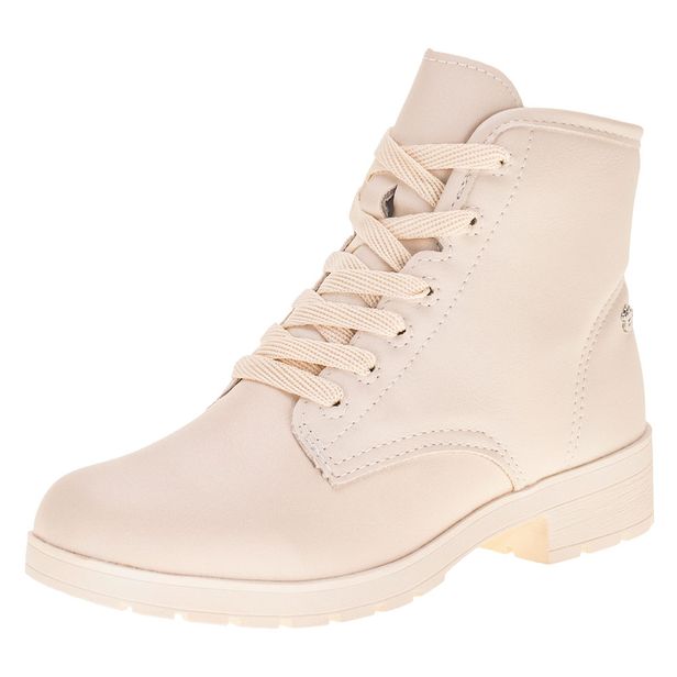 Bota Infantil Feminina Coturno Pink Cats V4301 MARFIM 29