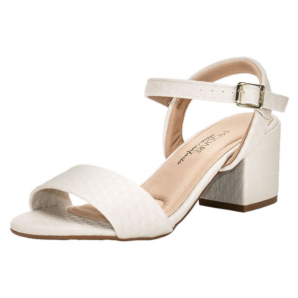 Sandália Feminina Salto Grosso Modare - 7109469 MARFIM 01 37