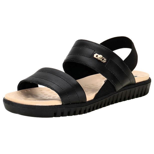 Sandália Feminina flat ComfortFlex 2445303 PRETO 34