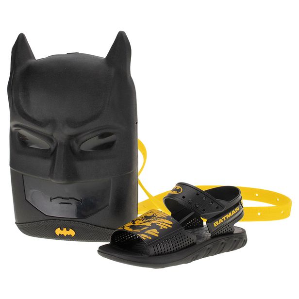 Kit Papete Infantil Batman e Batmochila Grendene Kids 23118 PRETO/AMARELO 25