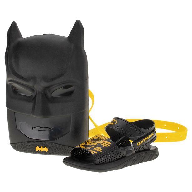 Kit Papete Infantil Batman e Batmochila Grendene Kids 23118 PRETO/AMARELO 28