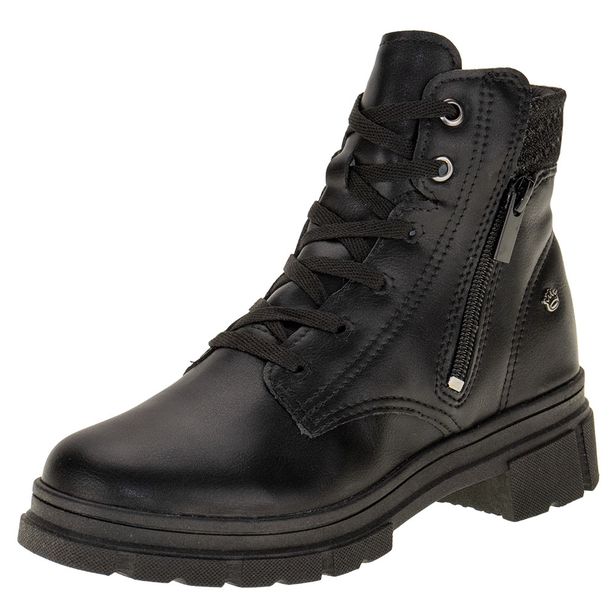 Bota Infantil Feminina Coturno Pink Cats V4281 PRETO 28