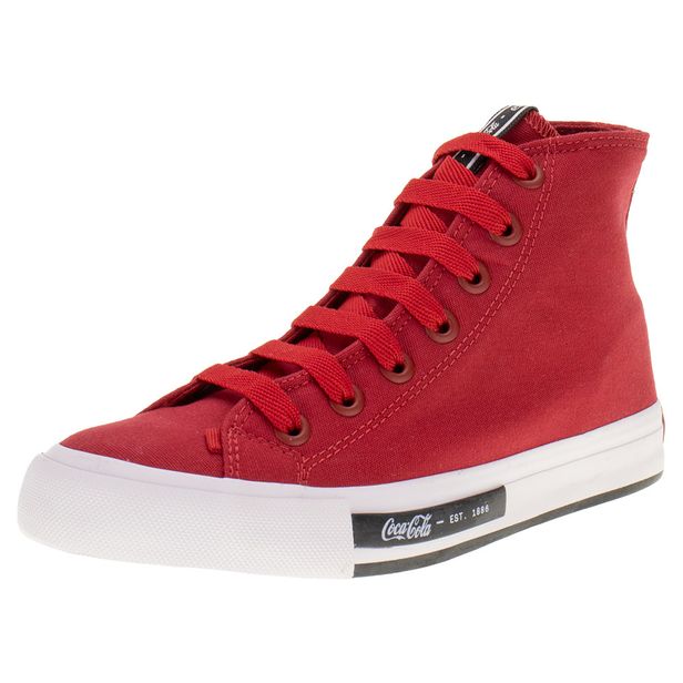 Tênis Feminino Cano Alto Daytona HI Coca-Cola - CC2060 VERMELHO 35