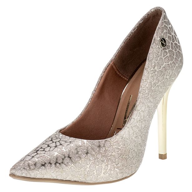 Scarpin Feminino Salto Fino Vizzano 1421200 OURO 36