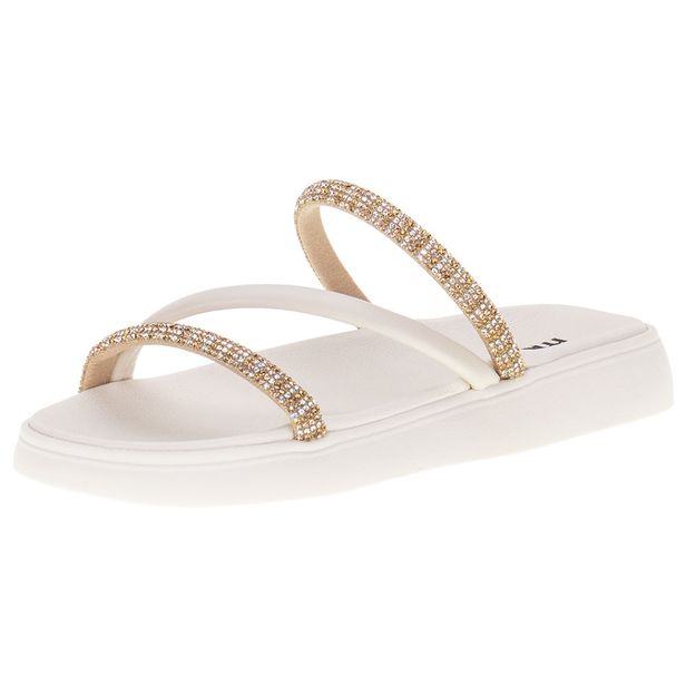 Tamanco Feminino Flat Moleca - 5469121 MARFIM 38