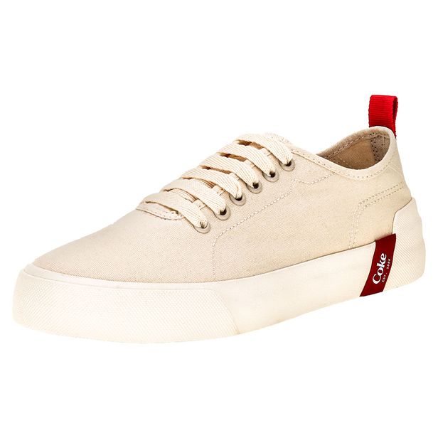 Tênis Feminino Charlotte Canvas Coca-Cola CC2404 NATURAL 34