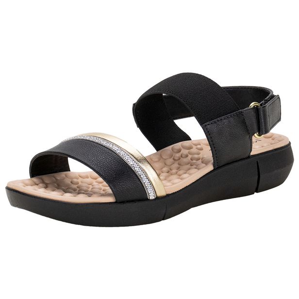 Sandália Feminina Flat Modare 7142133 PRETO 34