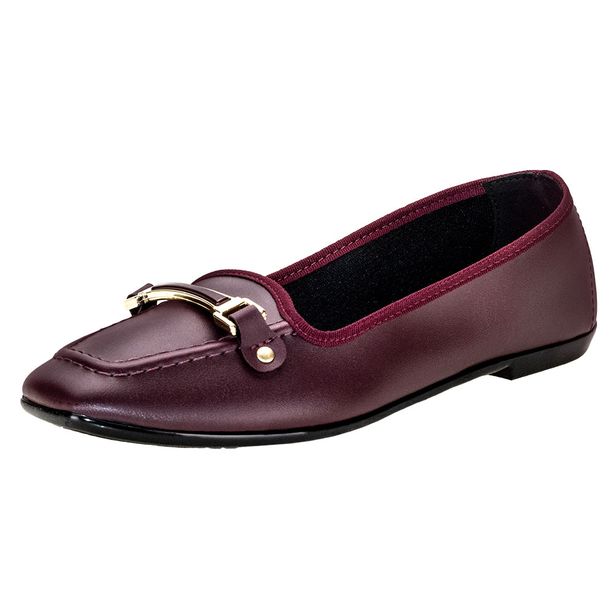 Sapatilha Feminina Flat Moleca 5729127 VINHO 35