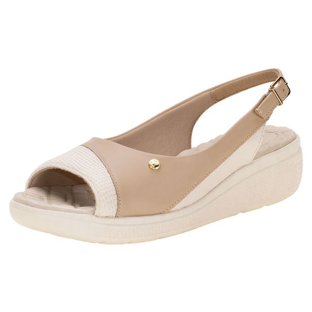 Sandália Feminina Anabela ComfortFlex 2486304 BEGE 34