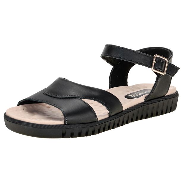 Sandália Feminina Flat ComfortFlex 2445302 PRETO 34