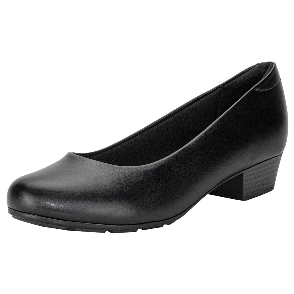 Sapato Feminino Salto Baixo Preto Modare 7032400 cloviscalcados