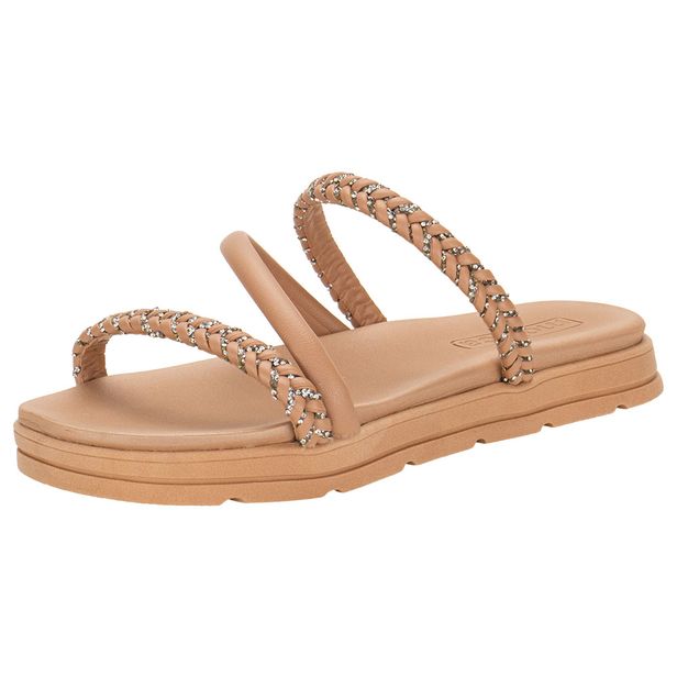 Tamanco Feminino Flat Moleca 5490114 BEGE 35