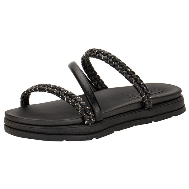 Tamanco Feminino Flat Moleca 5490114 PRETO 34