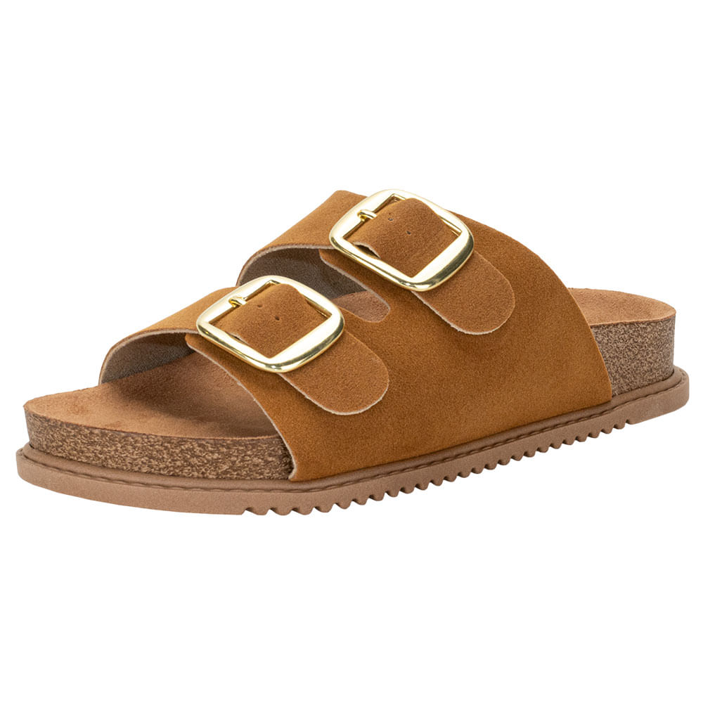 Sandália Feminina Conforto Beira Rio 8523108 CAMEL cloviscalcados
