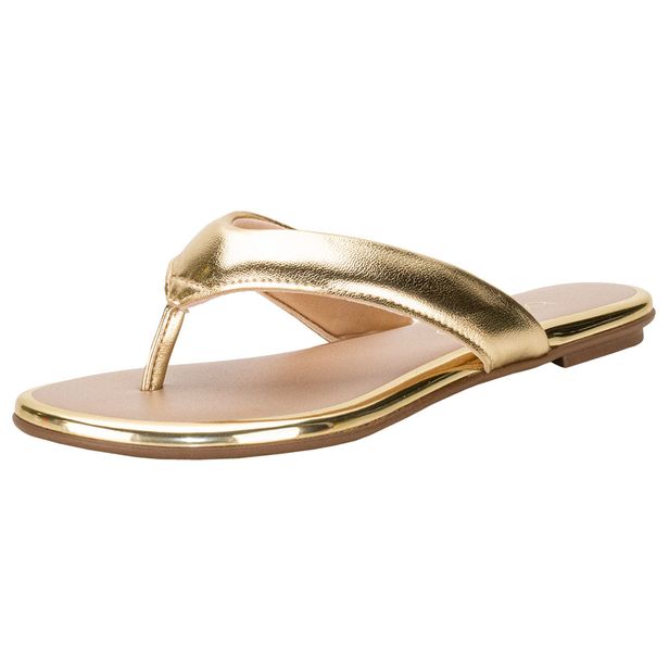 Tamanco Feminino Flat Beira Rio 8367659 OURO 34