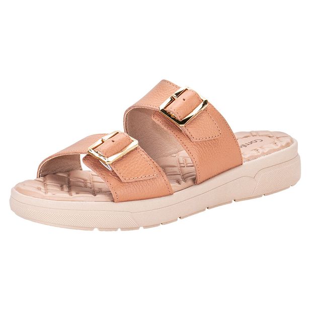 Tamanco Feminino Flat ComfortFlex 2444322 SALMÃO 34