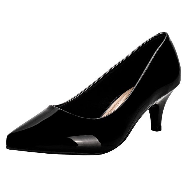 Scarpin Feminino Salto Fino Beira Rio 40761350 VERNIZ/PRETO 34