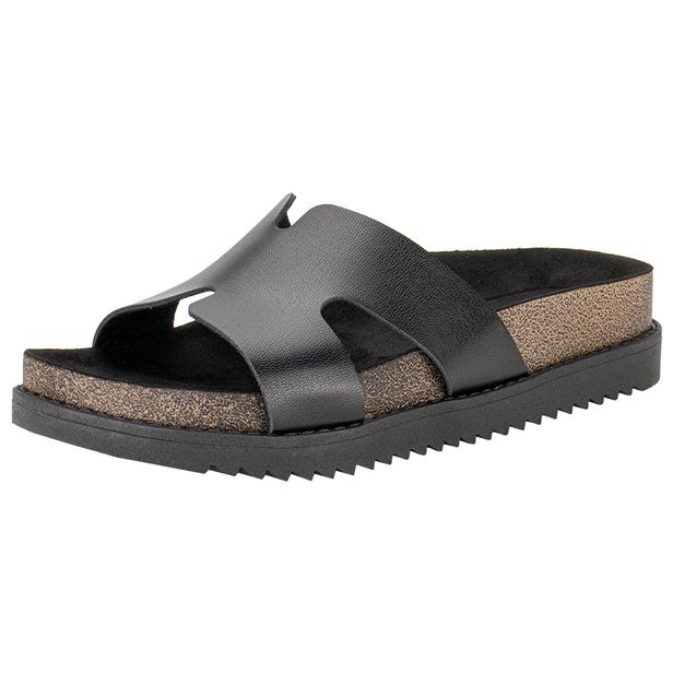 Tamanco Feminino Flat Moleca 5500100 PRETO 34