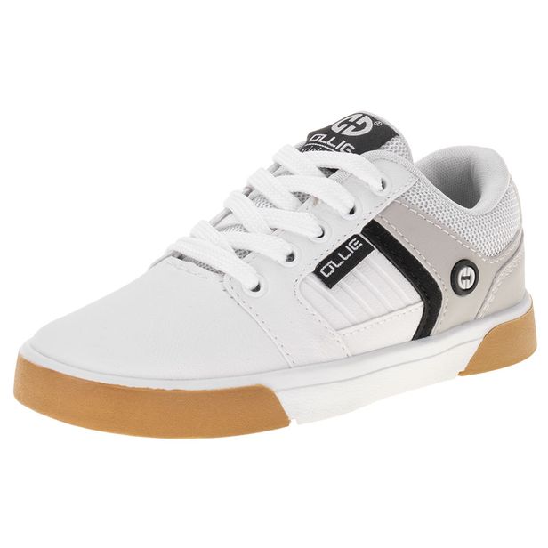 Tênis Infantil Masculino Monster Ollie 418 BRANCO/CINZA 28