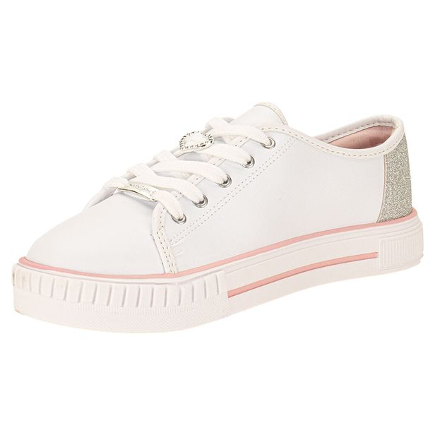 Tênis Infantil Feminino Molekinha 2565106 BRANCO/ROSA 27