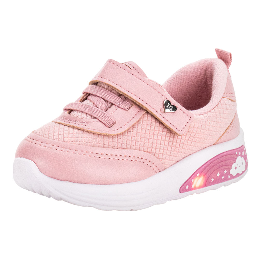 Tênis Infantil Feminino Baby Led Molekinha 2731203 ROSA
